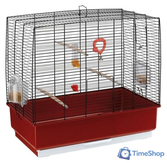 Клетка Ferplast Rekord 4 (красный) 52003817 - Изображение №1 — Интернет-магазин Time-Shop