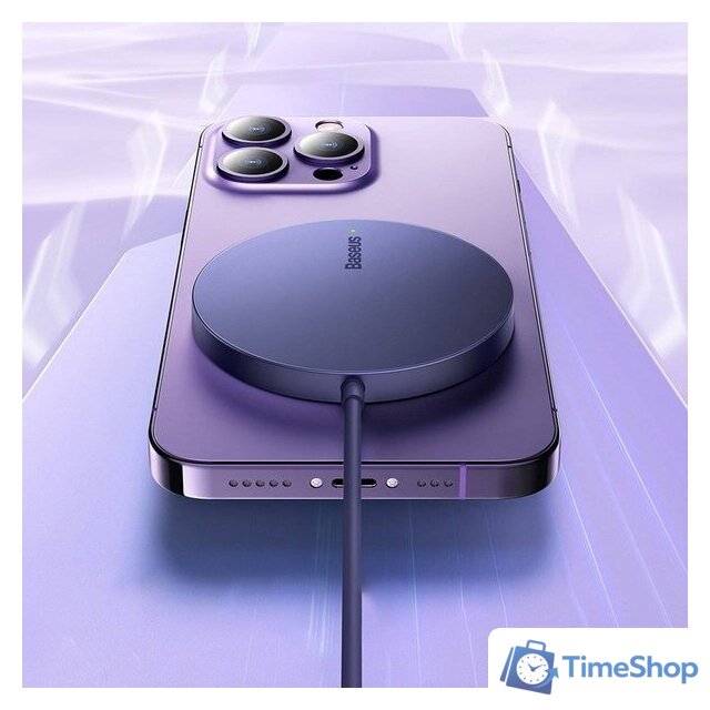 Беспроводное зарядное Baseus Simple Mini3 Magnetic Wireless Charger 15W CCJJ040205 - Изображение №14 — Интернет-магазин Time-Shop