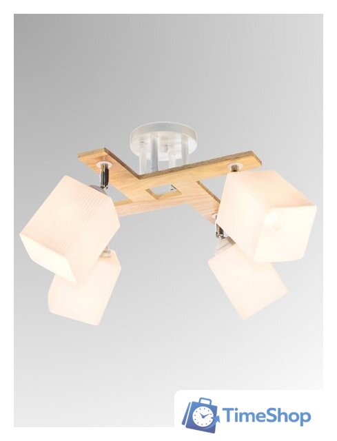 Люстра средней высоты Aitin Pro НПБ 02-4x60-101 N5291/4 (белый/дерево) - Изображение №2 — Интернет-магазин Time-Shop