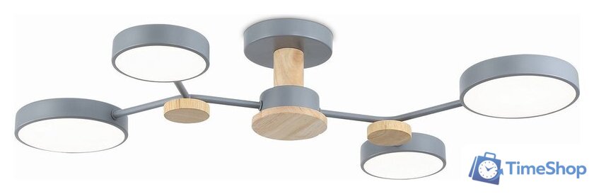 Припотолочная люстра Ambrella light FL4859/4 GR/WD (серый/дерево) - Изображение №2 — Интернет-магазин Time-Shop