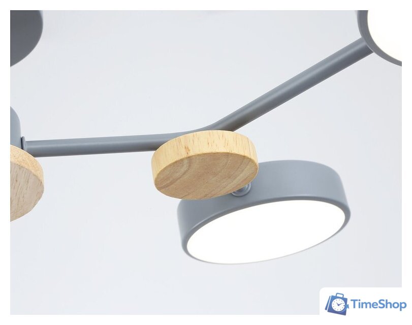 Припотолочная люстра Ambrella light FL4859/4 GR/WD (серый/дерево) - Изображение №7 — Интернет-магазин Time-Shop