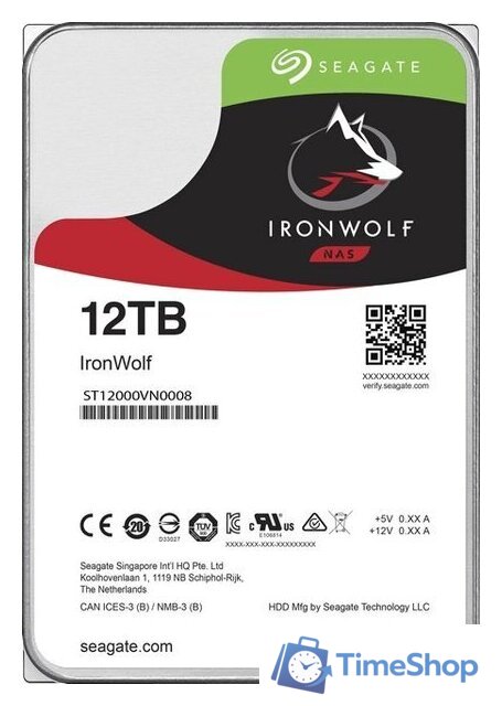 Жесткий диск Seagate IronWolf 12TB ST12000VN0008 - Изображение №1 — Интернет-магазин Time-Shop