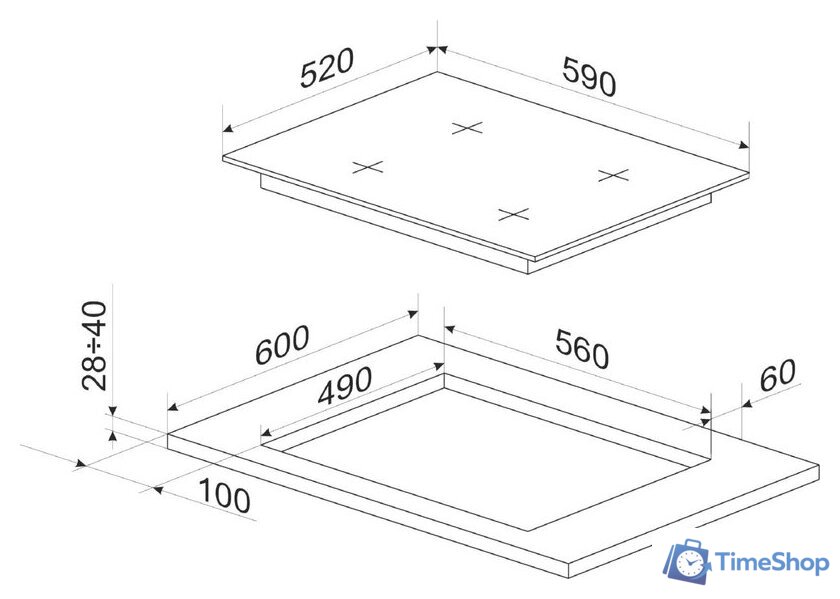Варочная панель Hansa BHGI650103 - Изображение №2 — Интернет-магазин Time-Shop