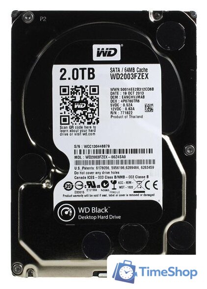 Жесткий диск WD Black 2TB (WD2003FZEX) - Изображение №1 — Интернет-магазин Time-Shop