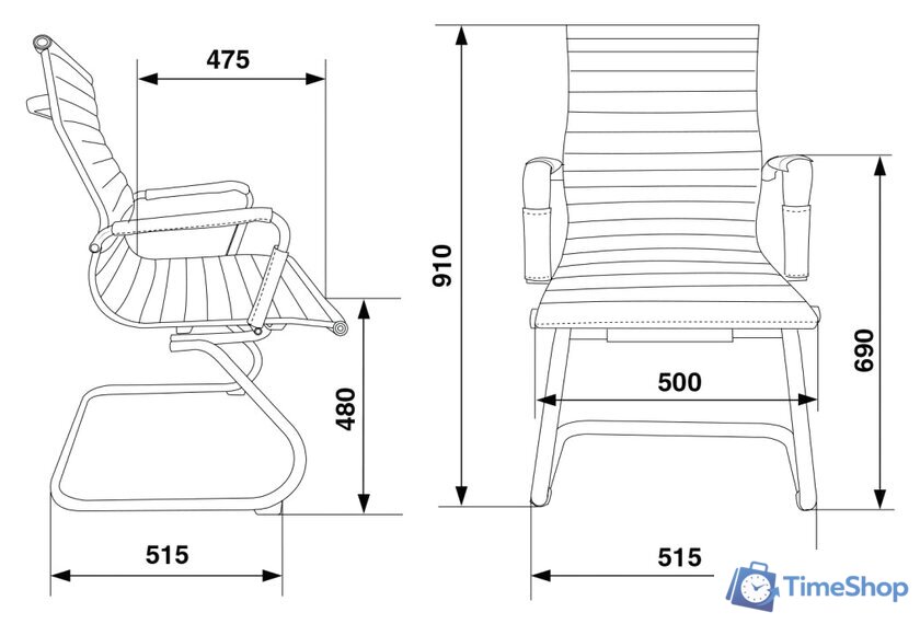 Офисный стул Бюрократ CH-883-LOW-V (бежевый) - Изображение №2 — Интернет-магазин Time-Shop