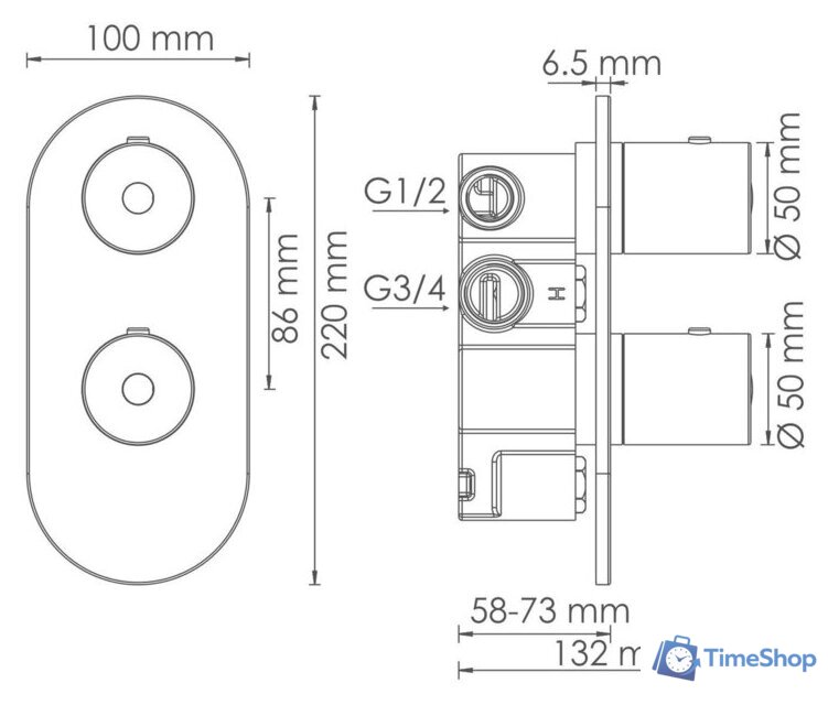Смеситель Wasserkraft Berkel 4833 Thermo - Изображение №2 — Интернет-магазин Time-Shop