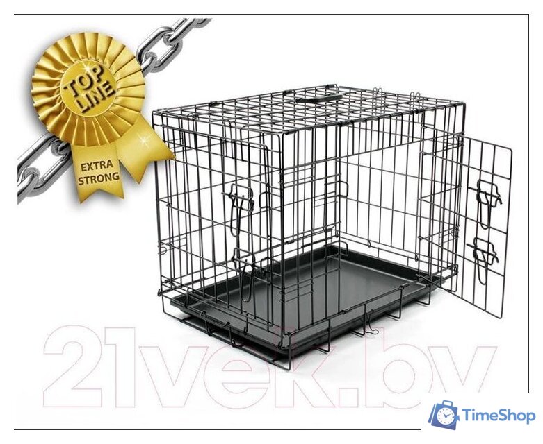 Клетка Duvo Plus Pet Kennel Large 780/482/DV (черный) - Изображение №7 — Интернет-магазин Time-Shop