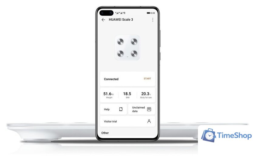 Умные напольные весы Huawei Scale 3 - Изображение №4 — Интернет-магазин Time-Shop