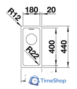 Кухонная мойка Blanco Andano 180-U [522952] - Изображение №3 — Интернет-магазин Time-Shop
