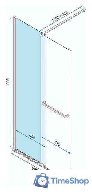 Душевая стенка Rea Cortis 100 - Изображение №4 — Интернет-магазин Time-Shop