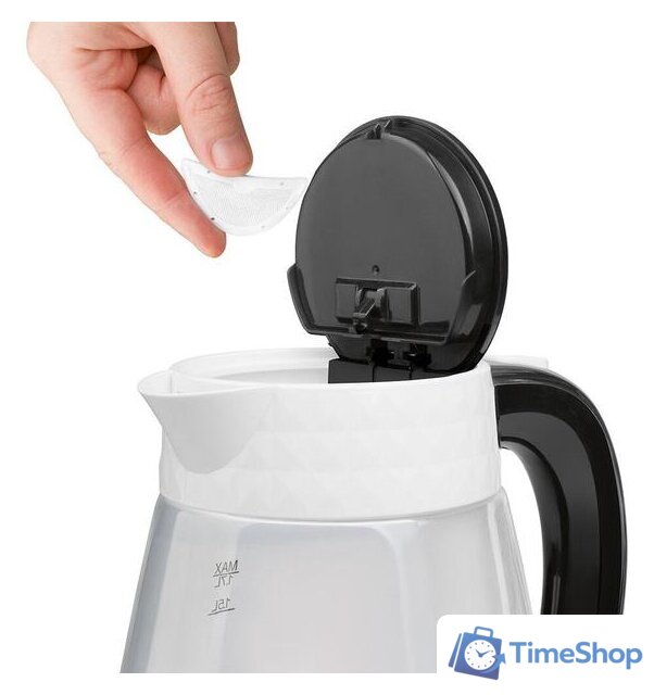 Электрический чайник Polaris PWK 1704CGL Diamond (белый) - Изображение №5 — Интернет-магазин Time-Shop