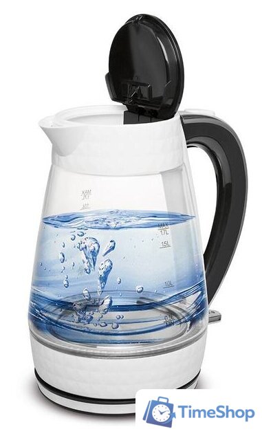 Электрический чайник Polaris PWK 1704CGL Diamond (белый) - Изображение №3 — Интернет-магазин Time-Shop