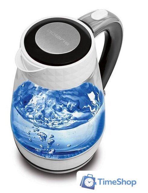 Электрический чайник Polaris PWK 1704CGL Diamond (белый) - Изображение №4 — Интернет-магазин Time-Shop