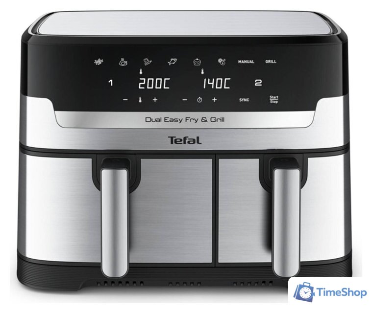 Аэрогриль (аэрофритюрница) Tefal Dual Easy Fry & Grill EY905D10 - Изображение №1 — Интернет-магазин Time-Shop
