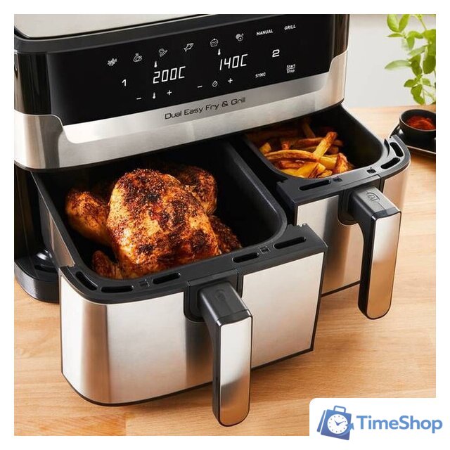 Аэрогриль (аэрофритюрница) Tefal Dual Easy Fry & Grill EY905D10 - Изображение №4 — Интернет-магазин Time-Shop