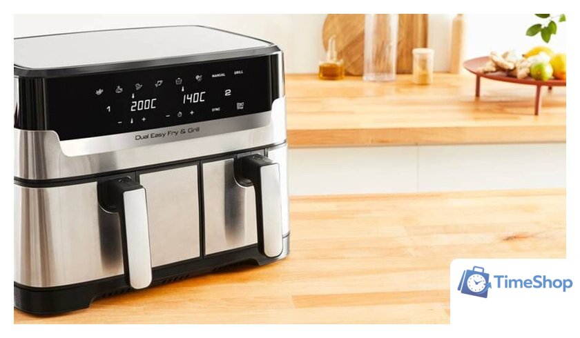 Аэрогриль (аэрофритюрница) Tefal Dual Easy Fry & Grill EY905D10 - Изображение №3 — Интернет-магазин Time-Shop