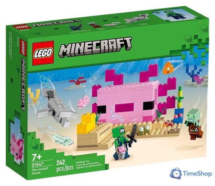 Конструктор LEGO Minecraft 21247 Дом аксолотля - Изображение №1 — Интернет-магазин Time-Shop