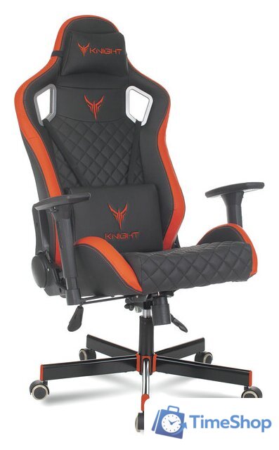 Игровое (геймерское) кресло Knight Outrider (черный/красный) - Изображение №1 — Интернет-магазин Time-Shop