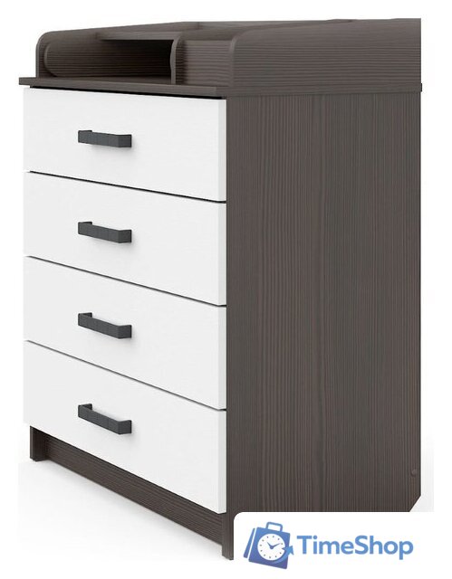 Детский комод Атон Мебель Marvin (бодяга темный/белый) - Изображение №3 — Интернет-магазин Time-Shop