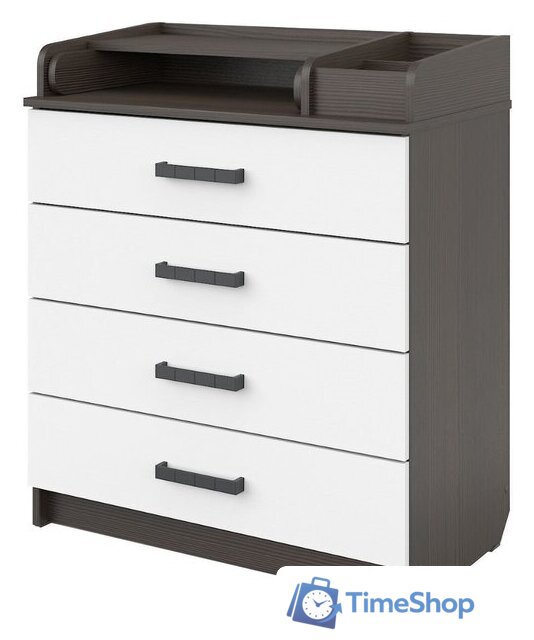 Детский комод Атон Мебель Marvin (бодяга темный/белый) - Изображение №1 — Интернет-магазин Time-Shop
