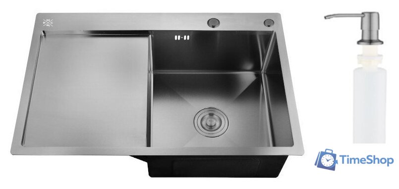 Кухонная мойка РМС MRK-7851BL-R (с дозатором) - Изображение №1 — Интернет-магазин Time-Shop