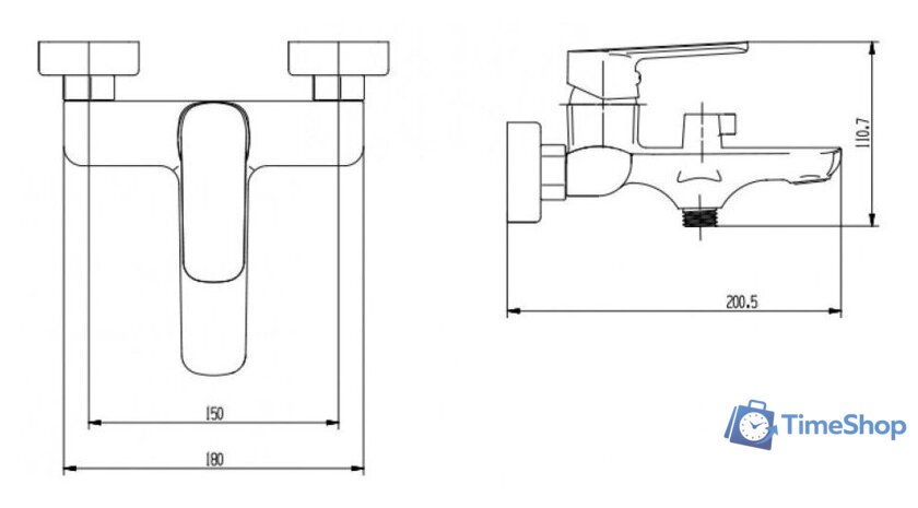 Смеситель Vieir V073532-G - Изображение №2 — Интернет-магазин Time-Shop