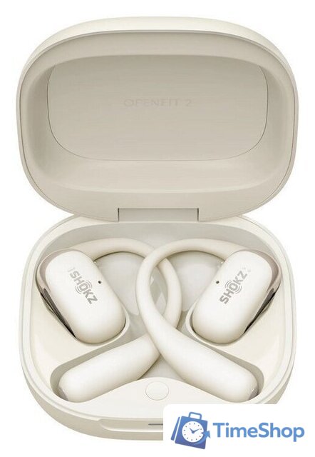 Наушники Shokz Shokz OpenFit 2 (бежевый) - Изображение №2 — Интернет-магазин Time-Shop