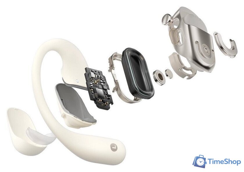 Наушники Shokz Shokz OpenFit 2 (бежевый) - Изображение №4 — Интернет-магазин Time-Shop