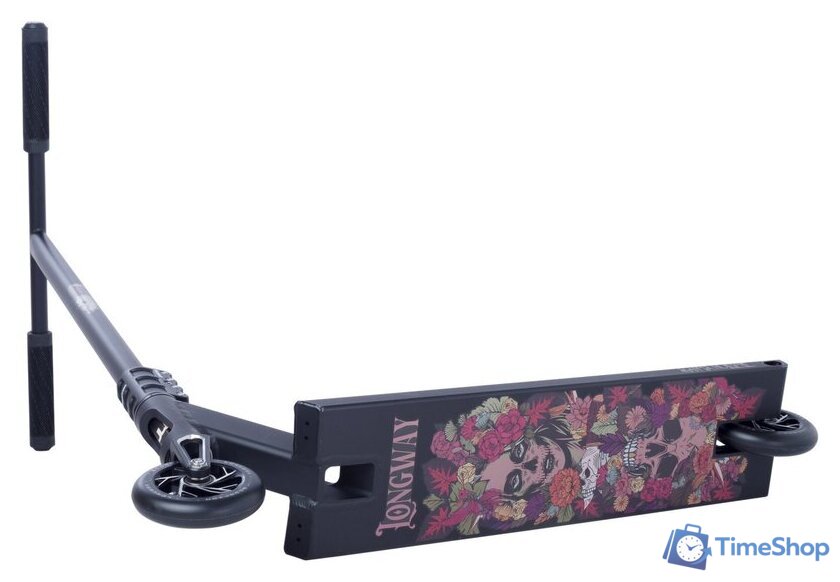 Трюковый самокат Longway Santa Muerte 6.0 (серебристый) - Изображение №2 — Интернет-магазин Time-Shop