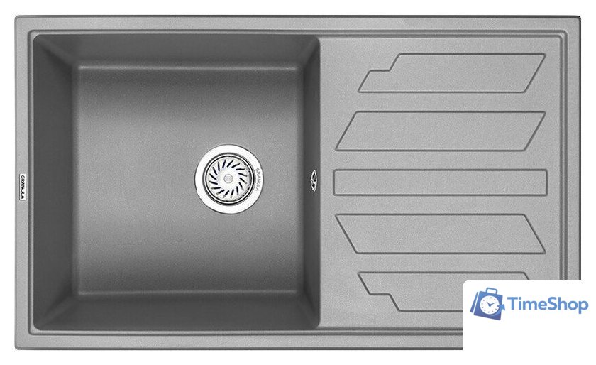 Кухонная мойка Granula GR-8002 (алюминиум) - Изображение №1 — Интернет-магазин Time-Shop