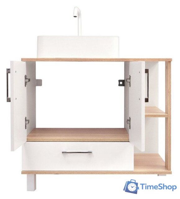  Doratiz Тумба под умывальник Doratiz Гавайи 80 9908.184 (белый/дуб сонома) - Изображение №11 — Интернет-магазин Time-Shop