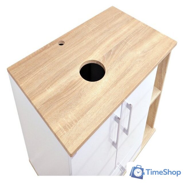  Doratiz Тумба под умывальник Doratiz Гавайи 80 9908.184 (белый/дуб сонома) - Изображение №8 — Интернет-магазин Time-Shop