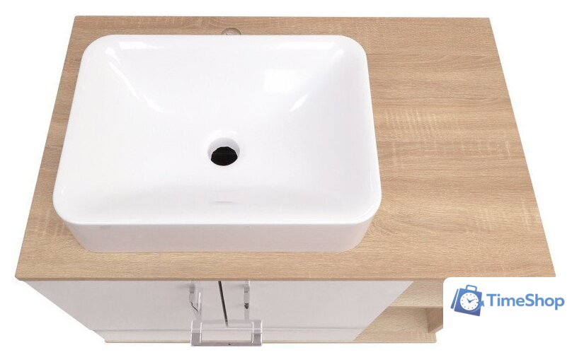  Doratiz Тумба под умывальник Doratiz Гавайи 80 9908.184 (белый/дуб сонома) - Изображение №6 — Интернет-магазин Time-Shop