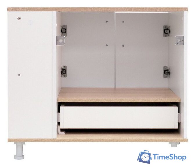  Doratiz Тумба под умывальник Doratiz Гавайи 80 9908.184 (белый/дуб сонома) - Изображение №5 — Интернет-магазин Time-Shop