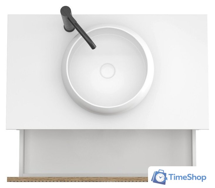  ЗОВ Тумба под умывальник Кито 90 K90LW0MRMC (белый/тростник) - Изображение №2 — Интернет-магазин Time-Shop