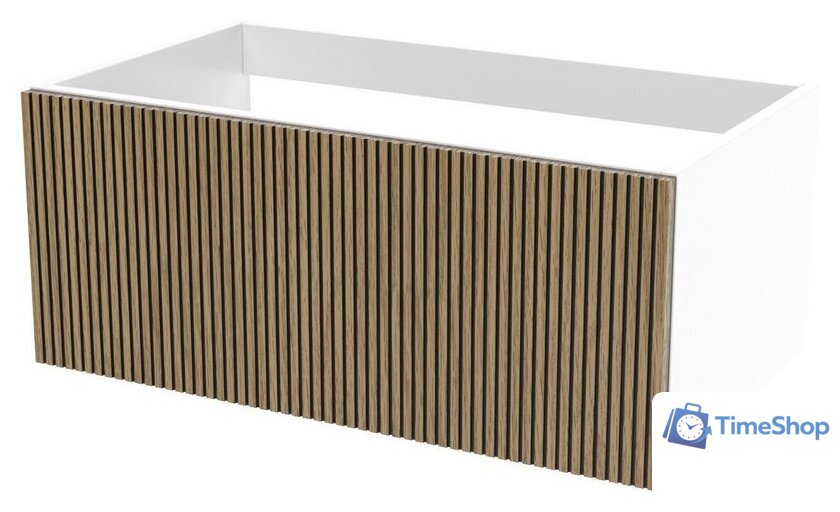  ЗОВ Тумба под умывальник Кито 90 K90LW0MRMC (белый/тростник) - Изображение №1 — Интернет-магазин Time-Shop