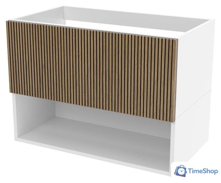  ЗОВ Тумба под умывальник Кито-2 100 2K100LW0MRMC (белый/тростник) - Изображение №1 — Интернет-магазин Time-Shop
