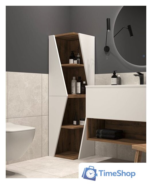  ЗОВ Шкаф Кито 40 CK40LAMWML (левый, аттик/белый матовый) - Изображение №2 — Интернет-магазин Time-Shop