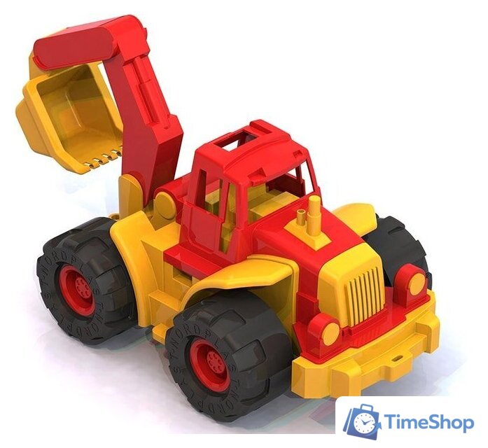Трактор Нордпласт Трактор Богатырь с ковшом 98 (красный/желтый) - Изображение №4 — Интернет-магазин Time-Shop