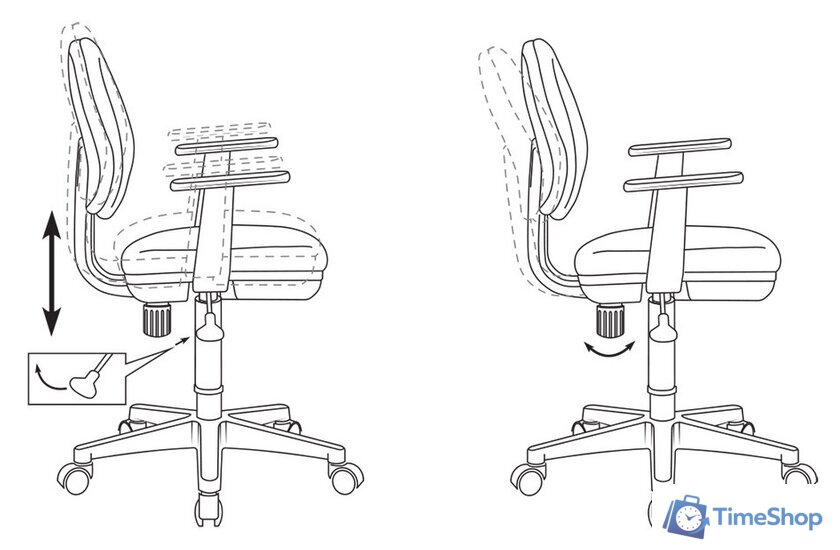 Компьютерное кресло Бюрократ CH-W356AXSN/MASKARAD (мультиколор) - Изображение №5 — Интернет-магазин Time-Shop
