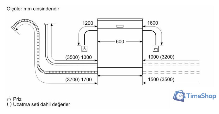 Отдельностоящая посудомоечная машина Bosch Serie 4 SMS44DW01T - Изображение №6 — Интернет-магазин Time-Shop