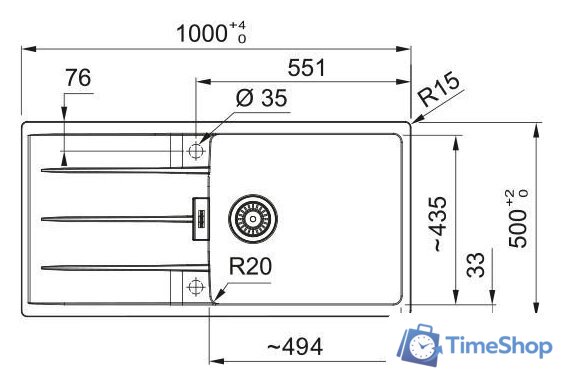 Кухонная мойка Franke Centro CNG 611-100 XL 114.0757.427 (оникс) - Изображение №2 — Интернет-магазин Time-Shop