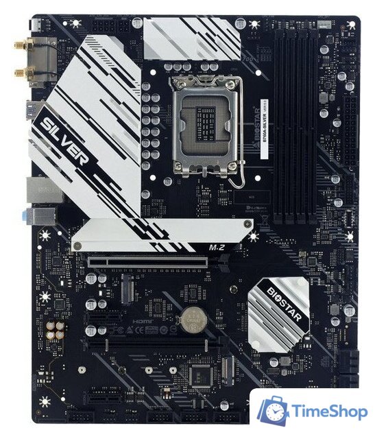 Материнская плата BIOSTAR B760A-Silver Ver. 5.0 - Изображение №1 — Интернет-магазин Time-Shop