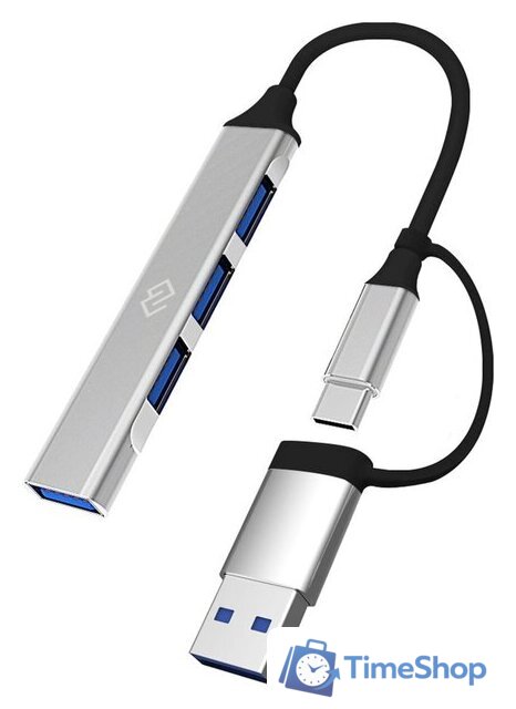 USB-хаб Digma DHUB-4USB-AC-3.0 - Изображение №1 — Интернет-магазин Time-Shop