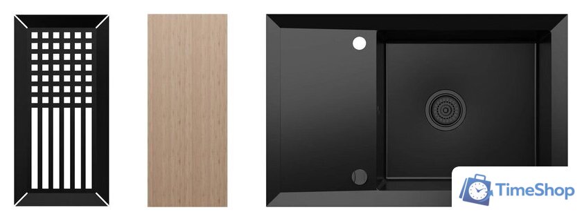 Кухонная мойка Kernau KGS Y 6078 1B1D Deep Black - Изображение №1 — Интернет-магазин Time-Shop