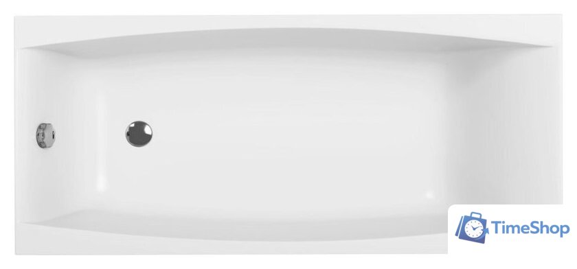Ванна Cersanit Virgo 170x75 с ножками со смесителем Brasko (с сифоном Prime черным) - Изображение №1 — Интернет-магазин Time-Shop