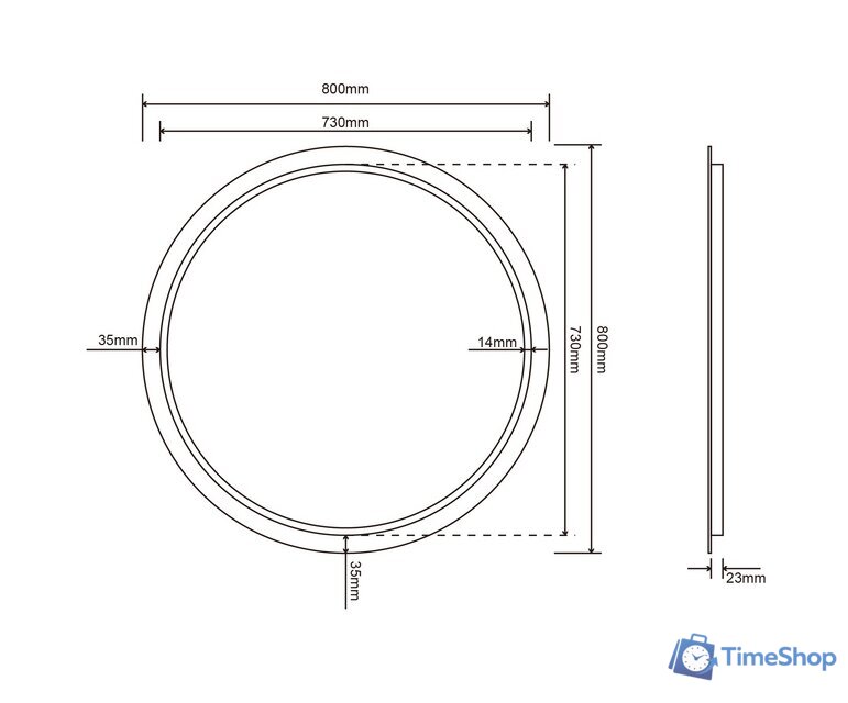  Roxen Зеркало Brimen 510195-80 80х80 - Изображение №10 — Интернет-магазин Time-Shop