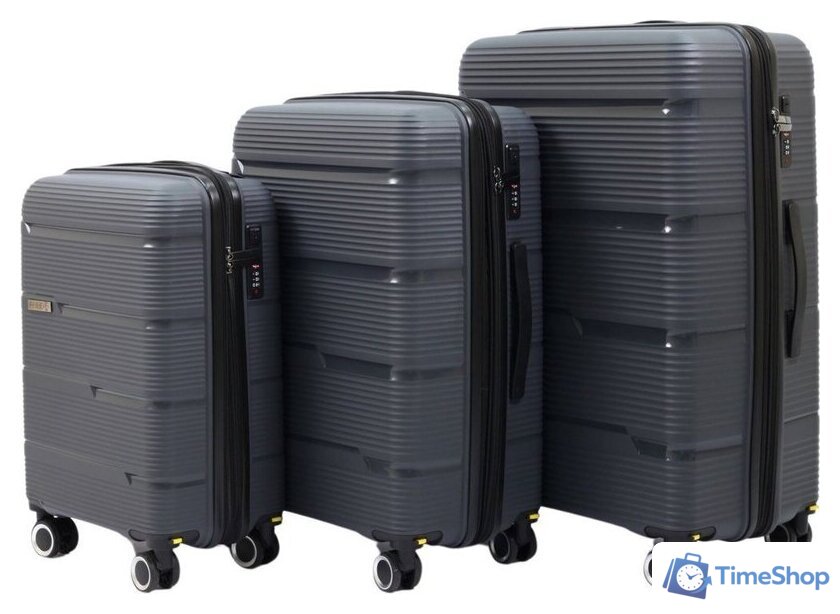 Чемодан-спиннер Pride РР-203 (L, серый) - Изображение №9 — Интернет-магазин Time-Shop