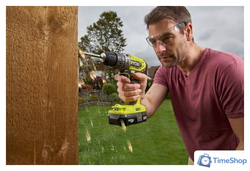 Ударная дрель-шуруповерт Ryobi R18PD2-220S 5133004459 (с 2-мя АКБ, сумка) - Изображение №3 — Интернет-магазин Time-Shop