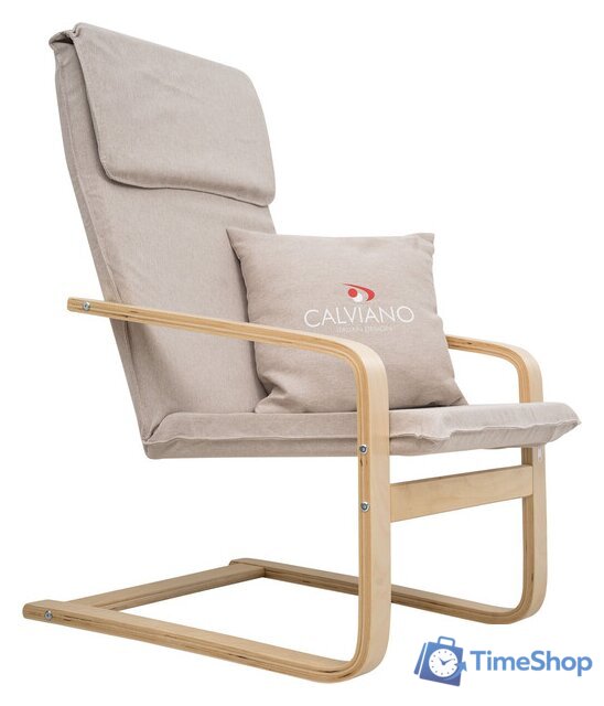 Интерьерное кресло Calviano Soft 1 (светло-бежевый) - Изображение №2 — Интернет-магазин Time-Shop